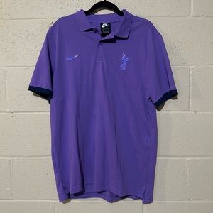 Tottenham Hotspur FC Nike collared‎ polo shirt purple size large soccer futbol